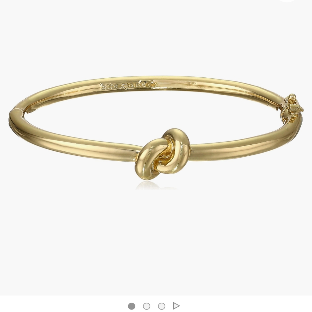 KATE SPADE GOLD PLATED SAILORS KNOT HINGED BANGLE BRACELET - Nautical Th…